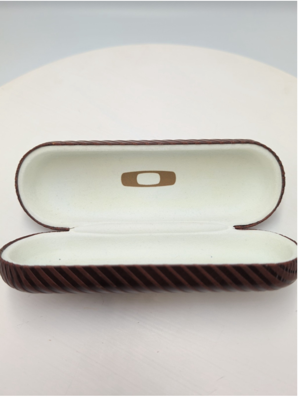 Oakley Sunglasses Eyeglass Brown Striped Hard Case Used Rare VTG Y2K Gorpcore - Picture 6 of 8